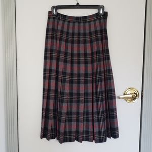 Vintage Pendleton wool pleated skirt